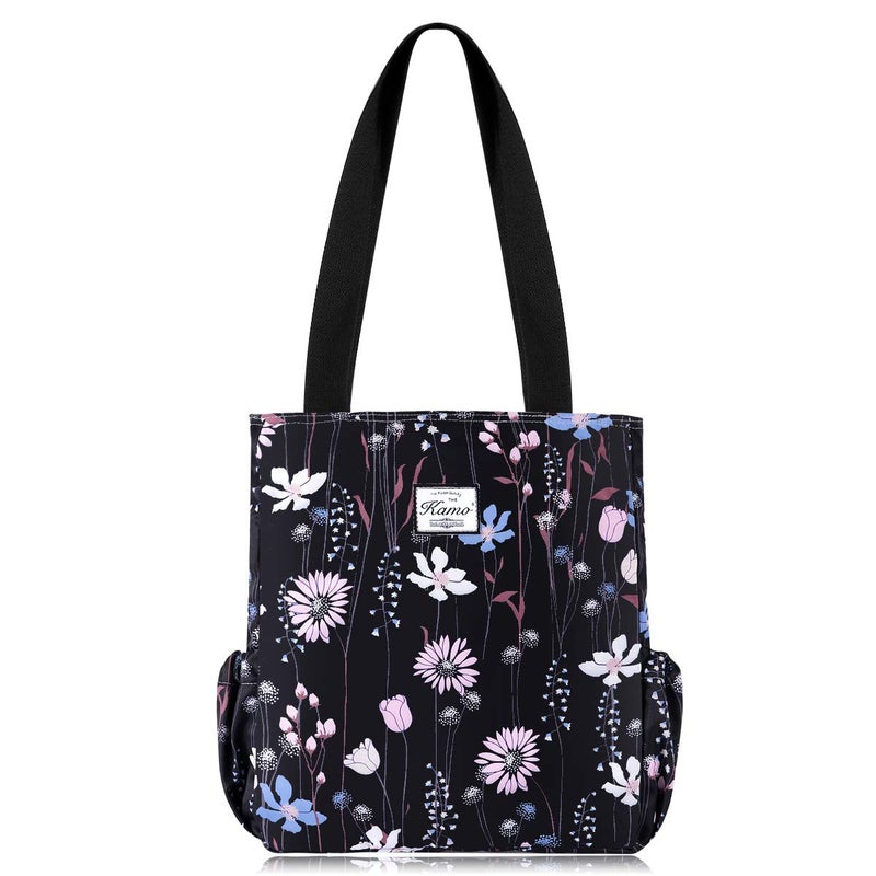 KAMO Floral Tote Bag - Waterproof Lightweight Handbags Travel Shoulder Bag for Hiking Yoga Gym Swimming Travel Beach - Image 1